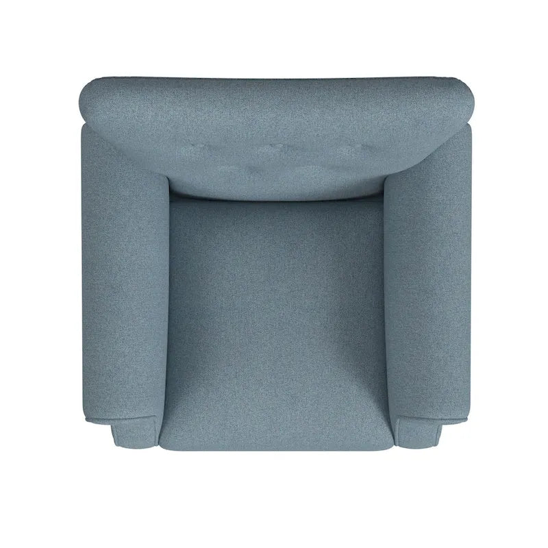 Sillón decorativo con brazos enrollados y respaldo capitoné – 3 colores, capacidad de 500 lb