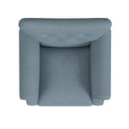 Sillón decorativo con brazos enrollados y respaldo capitoné – 3 colores, capacidad de 500 lb