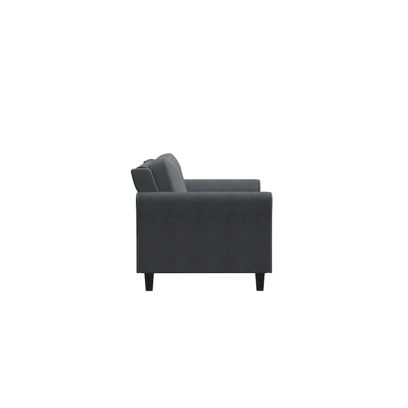 Sofá de dos plazas de microfibra con respaldo capitoné, disponible en 5 colores