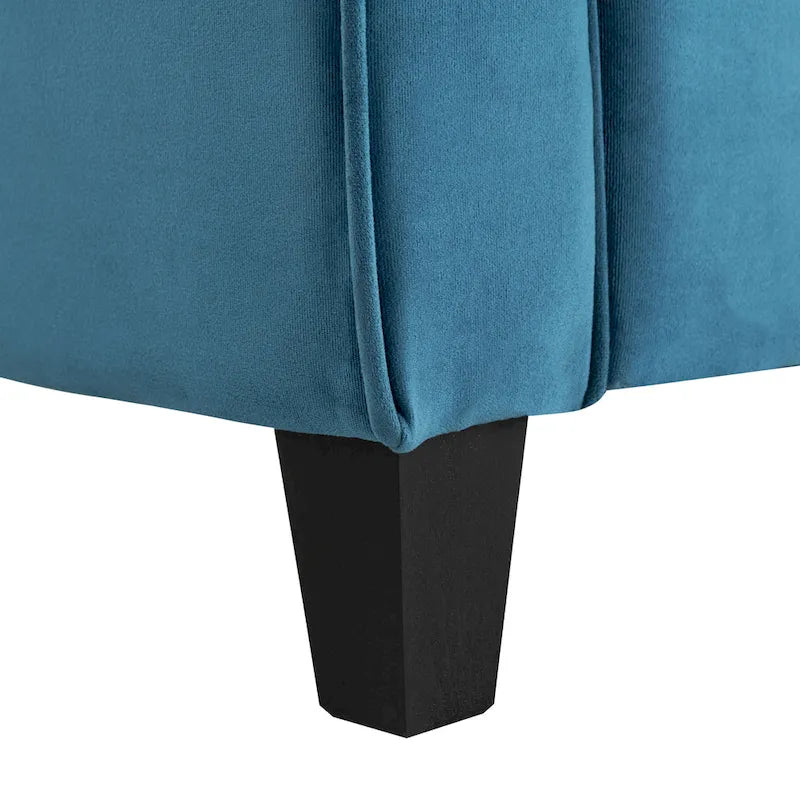 Sofá de dos plazas de microfibra con respaldo capitoné, disponible en 5 colores