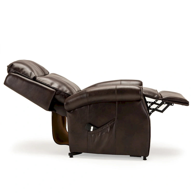 Sillón Reclinable Tradicional con Elevación Asistida – Piel Sintética, 3 Posiciones, 5 Colores