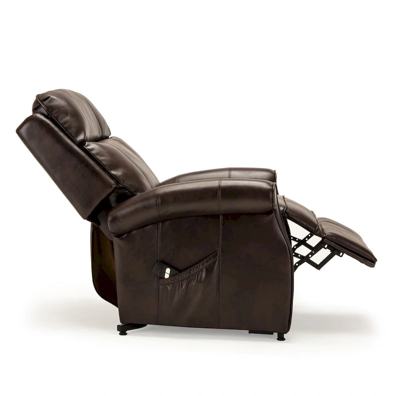 Sillón Reclinable Tradicional con Elevación Asistida – Piel Sintética, 3 Posiciones, 5 Colores