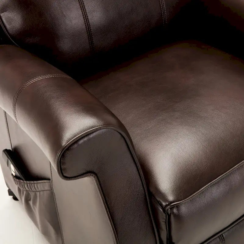 Sillón Reclinable Tradicional con Elevación Asistida – Piel Sintética, 3 Posiciones, 5 Colores