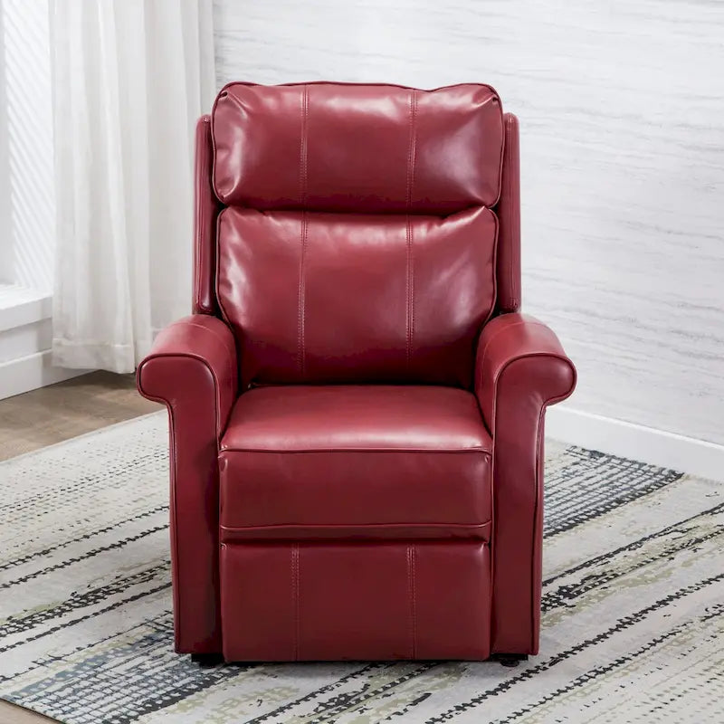 Sillón Reclinable Tradicional con Elevación Asistida – Piel Sintética, 3 Posiciones, 5 Colores