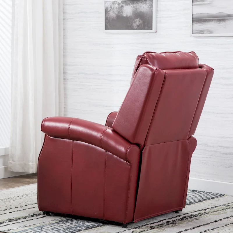 Sillón Reclinable Tradicional con Elevación Asistida – Piel Sintética, 3 Posiciones, 5 Colores
