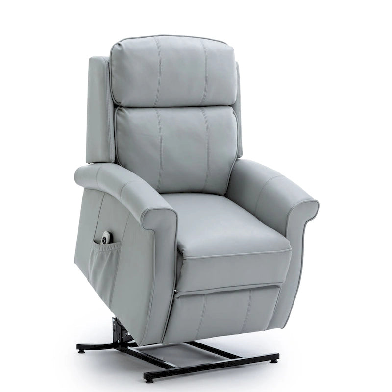 Sillón Reclinable Tradicional con Elevación Asistida – Piel Sintética, 3 Posiciones, 5 Colores