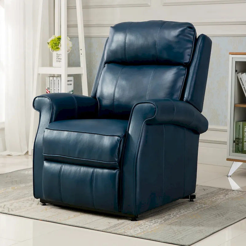 Sillón Reclinable Tradicional con Elevación Asistida – Piel Sintética, 3 Posiciones, 5 Colores