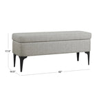 Banco moderno de almacenamiento de 42" con tapa elevable – Múltiples opciones de tapizado