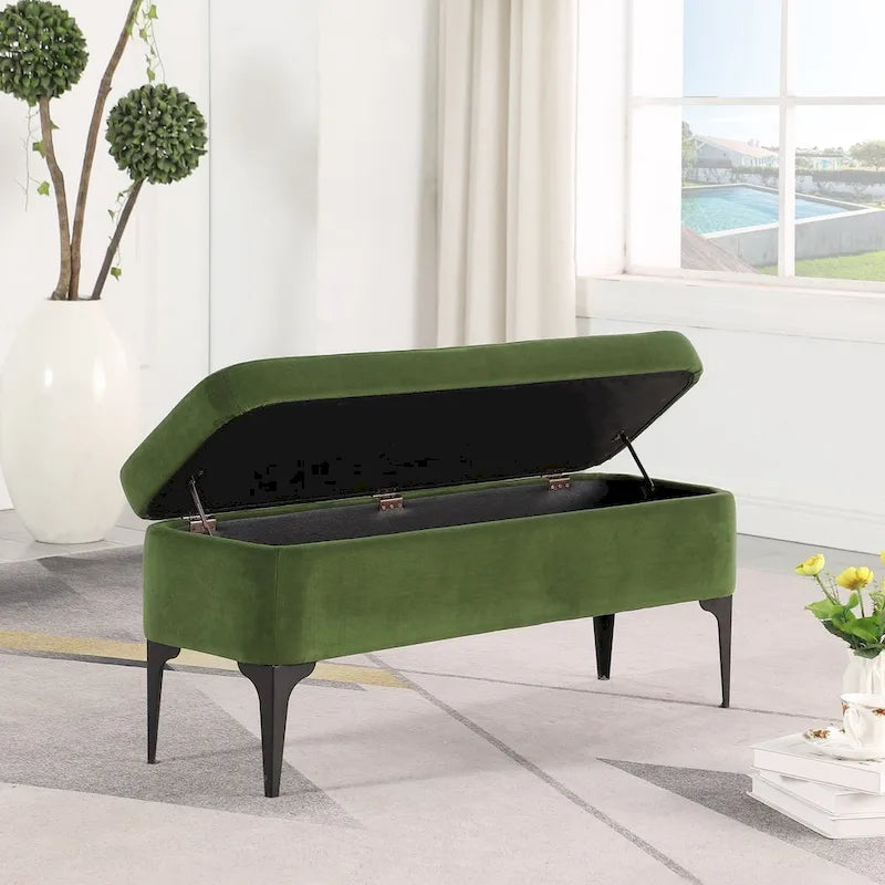 Banco moderno de almacenamiento de 42" con tapa elevable – Múltiples opciones de tapizado
