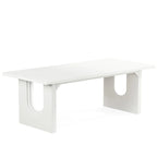 Mesa de comedor rectangular blanca de 70.89" – Con capacidad para 6-8 personas, MDF resistente a los arañazos