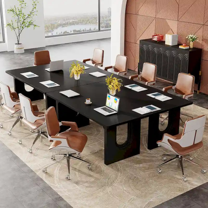 Mesa de comedor rectangular blanca de 70.89" – Con capacidad para 6-8 personas, MDF resistente a los arañazos