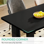 Mesa de comedor rectangular blanca de 70.89" – Con capacidad para 6-8 personas, MDF resistente a los arañazos