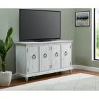 Mueble de TV de madera maciza de 65" – Centro multimedia rústico estilo granja, 5 colores