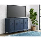 Mueble de TV de madera maciza de 65" – Centro multimedia rústico estilo granja, 5 colores