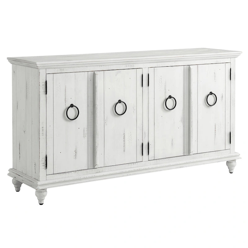 Mueble de TV de madera maciza de 65" – Centro multimedia rústico estilo granja, 5 colores