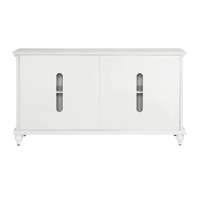 Mueble de TV de madera maciza de 65" – Centro multimedia rústico estilo granja, 5 colores