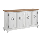 Mueble de TV de madera maciza de 65" – Centro multimedia rústico estilo granja, 5 colores