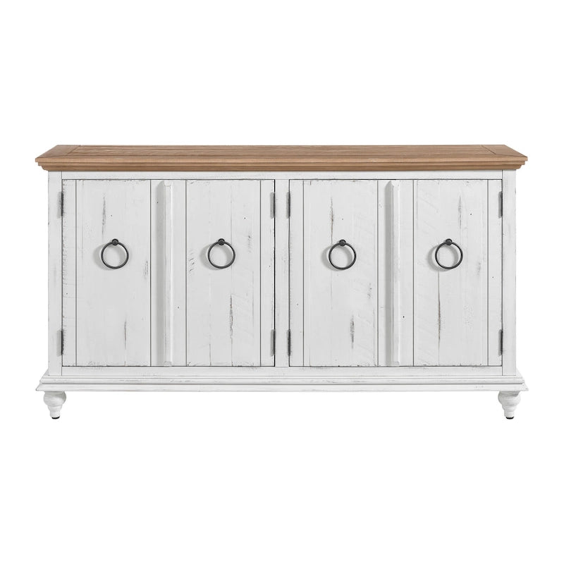 Mueble de TV de madera maciza de 65" – Centro multimedia rústico estilo granja, 5 colores