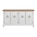 Mueble de TV de madera maciza de 65" – Centro multimedia rústico estilo granja, 5 colores