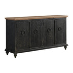 Mueble de TV de madera maciza de 65" – Centro multimedia rústico estilo granja, 5 colores