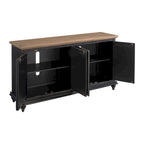 Mueble de TV de madera maciza de 65" – Centro multimedia rústico estilo granja, 5 colores