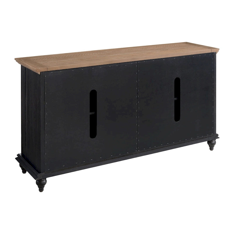 Mueble de TV de madera maciza de 65" – Centro multimedia rústico estilo granja, 5 colores