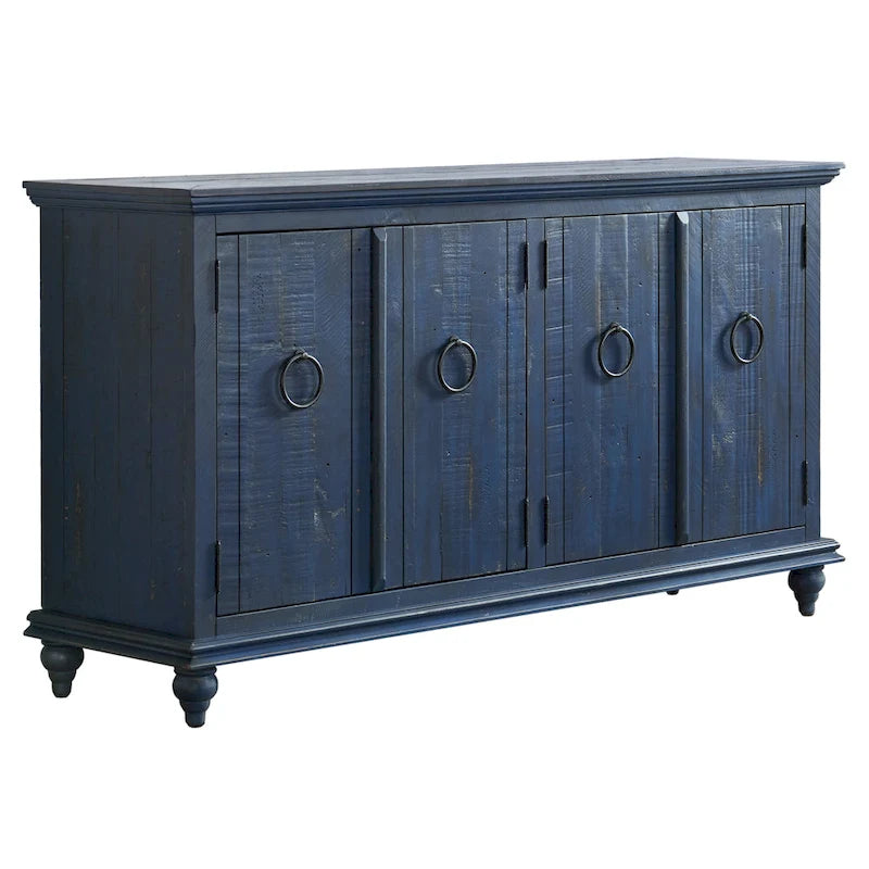 Mueble de TV de madera maciza de 65" – Centro multimedia rústico estilo granja, 5 colores