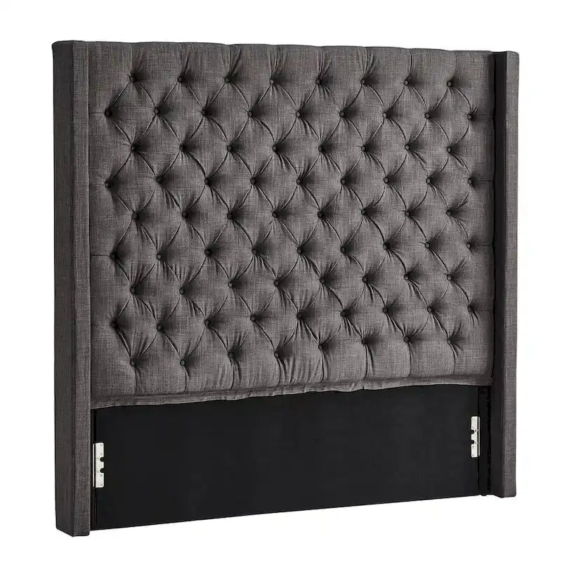 Cabecero tapizado Wingback con botones decorativos – Elegante acento para el dormitorio