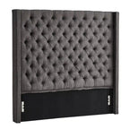 Cabecero tapizado Wingback con botones decorativos – Elegante acento para el dormitorio
