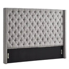 Cabecero tapizado Wingback con botones decorativos – Elegante acento para el dormitorio