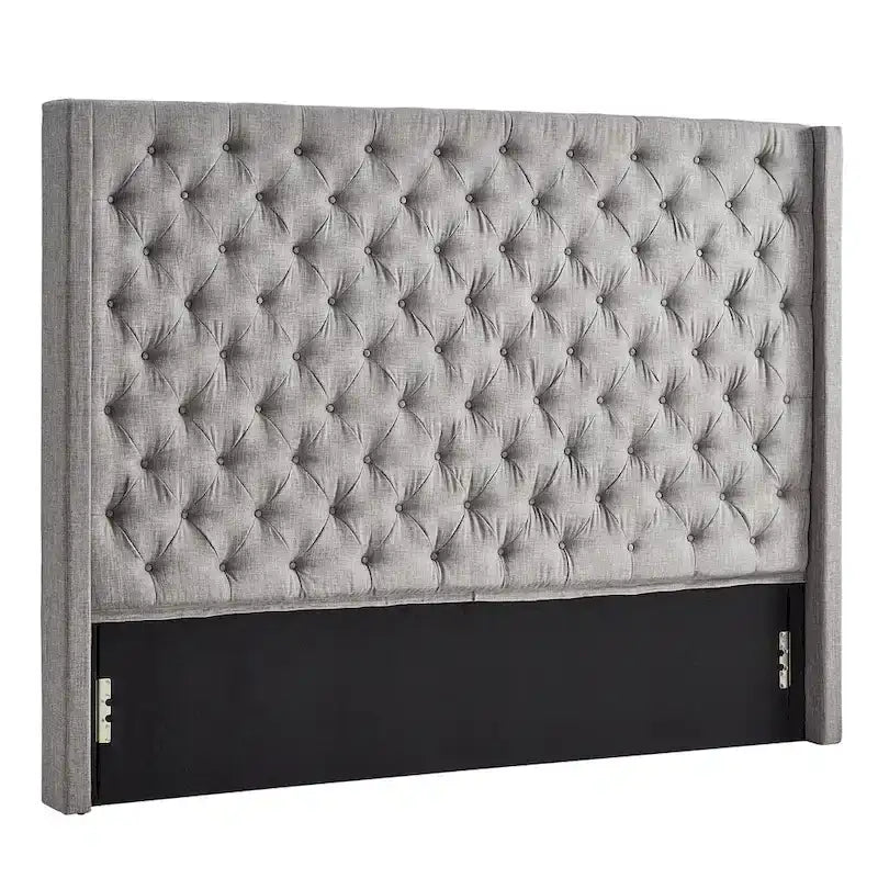 Cabecero tapizado Wingback con botones decorativos – Elegante acento para el dormitorio