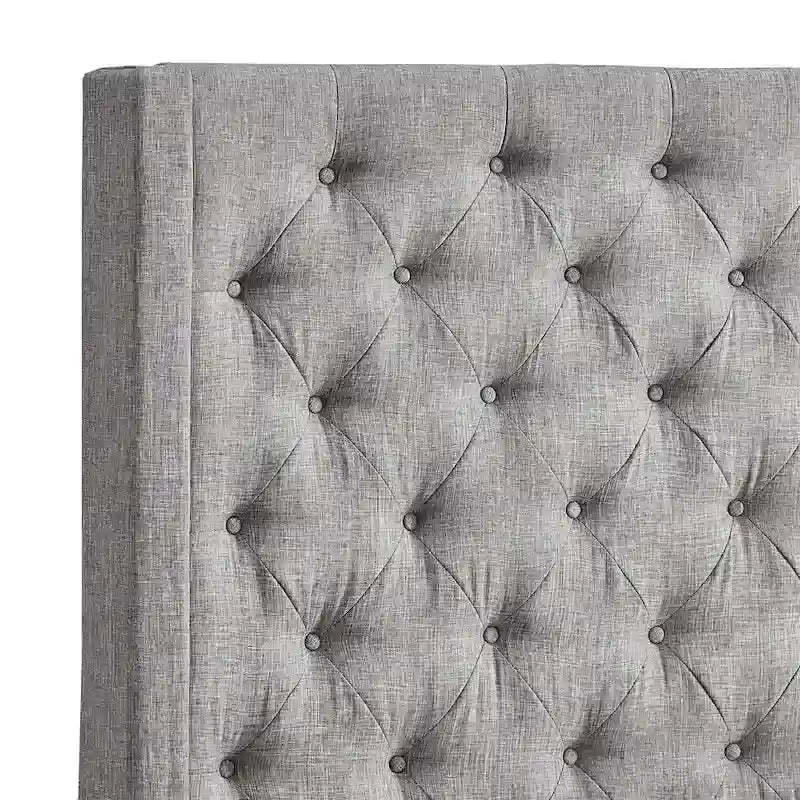 Cabecero tapizado Wingback con botones decorativos – Elegante acento para el dormitorio