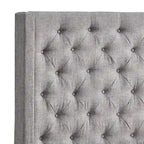 Cabecero tapizado Wingback con botones decorativos – Elegante acento para el dormitorio