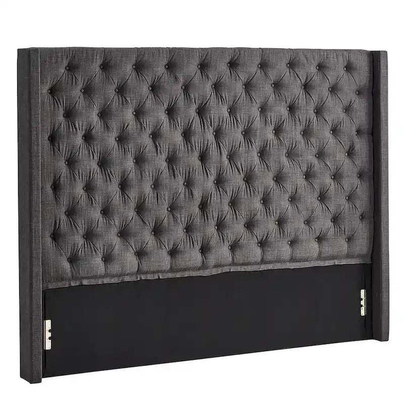 Cabecero tapizado Wingback con botones decorativos – Elegante acento para el dormitorio