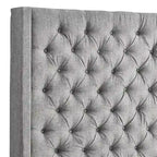 Cabecero tapizado Wingback con botones decorativos – Elegante acento para el dormitorio