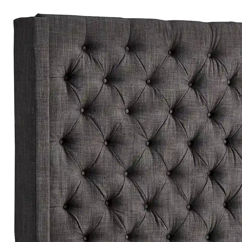 Cabecero tapizado Wingback con botones decorativos – Elegante acento para el dormitorio