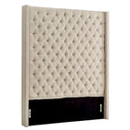 Cabecero tapizado Wingback con botones decorativos – Elegante acento para el dormitorio