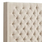 Cabecero tapizado Wingback con botones decorativos – Elegante acento para el dormitorio