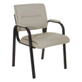 Sillón para invitados de piel sintética y estructura con acabado negro