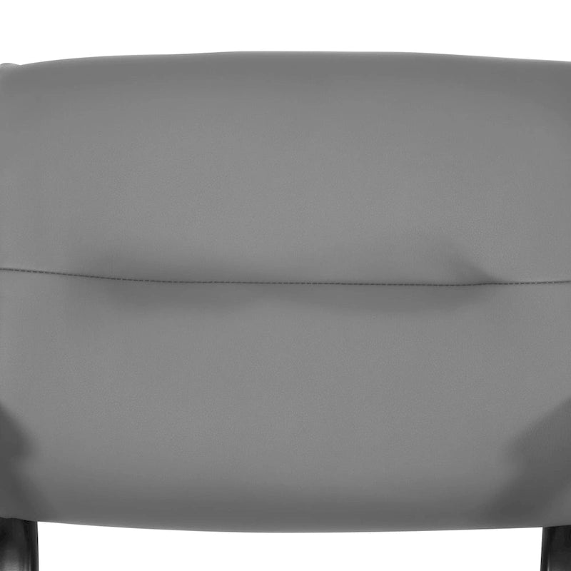 Sillón para invitados de piel sintética y estructura con acabado negro