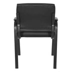 Sillón para invitados de piel sintética y estructura con acabado negro