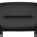 Sillón para invitados de piel sintética y estructura con acabado negro
