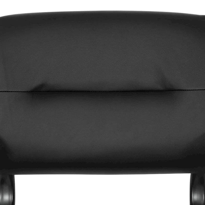 Sillón para invitados de piel sintética y estructura con acabado negro