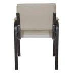 Sillón para invitados de piel sintética y estructura con acabado negro
