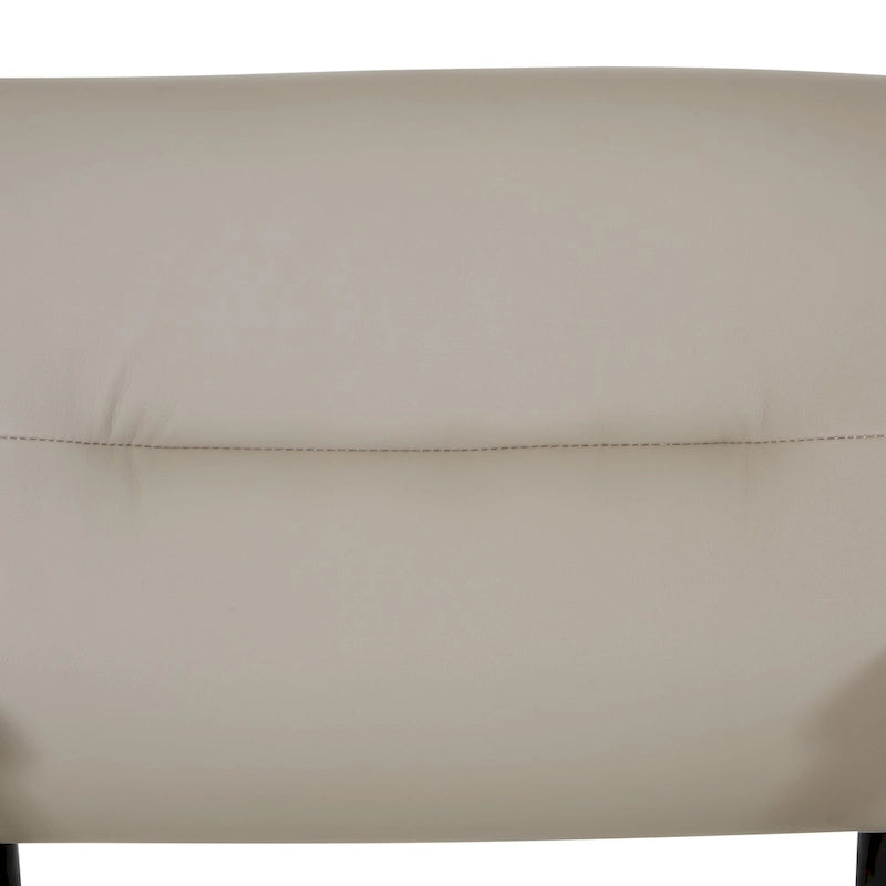 Sillón para invitados de piel sintética y estructura con acabado negro