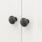 Armario ropero de madera de 63" – Laca blanca, 4 puertas y 2 cajones