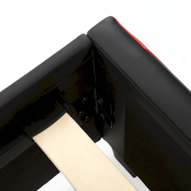 Estructura de cama individual Twin Gaming – Diseño de carreras en negro y rojo para niños y adolescentes
