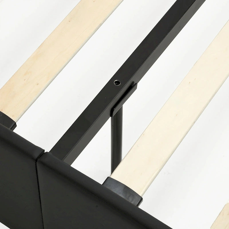 Estructura de cama individual Twin Gaming – Diseño de carreras en negro y rojo para niños y adolescentes