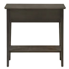 Mesa consola de madera maciza de fresno con 2 cajones y estante abierto – 2 acabados
