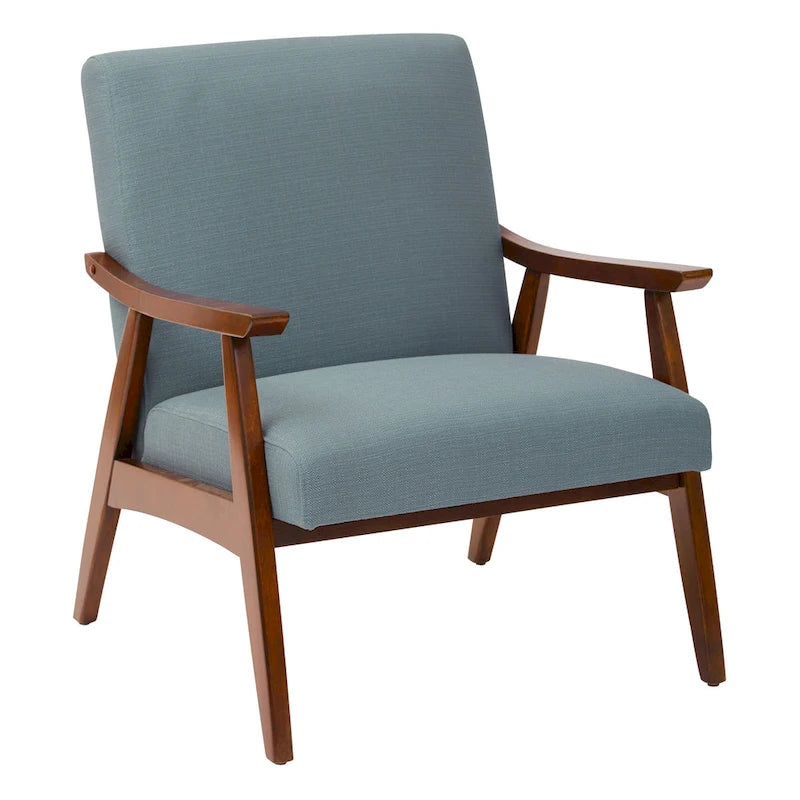 Sillón Mid-Century con Estructura de Madera Maciza – Varios Colores